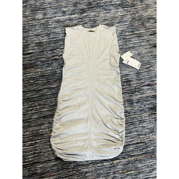 Athleta NWT Apres Ruched Dress Grey Heather size S - Picture 3 of 9